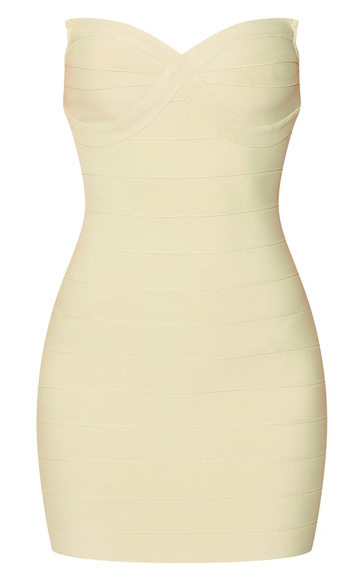 Vert Sauge Robe Mini Bustier Bandage