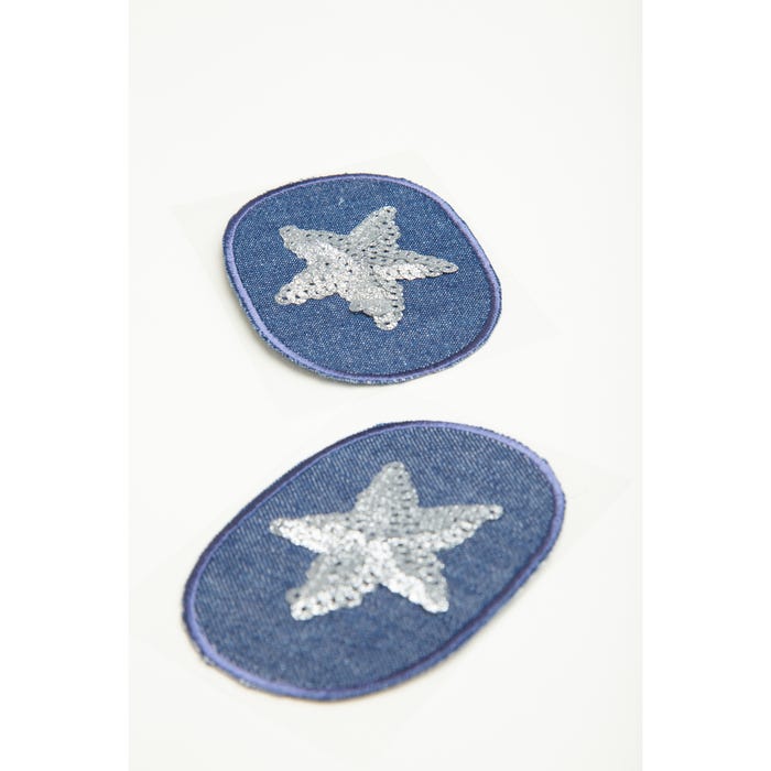Atelier Veritas-Set van 2 patches met ster 6,2x8,2cm