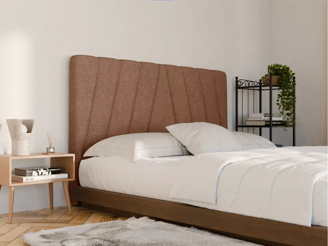 Tête de lit 150 cm - Tissu - Terracotta - LIDAMA de Pascal Morabito