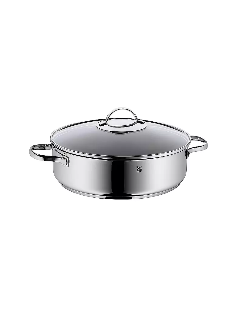 WMF Servier-Schmorpfanne mit Glasdeckel 28cm silber
