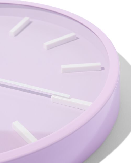 horloge murale 30 cm lilas