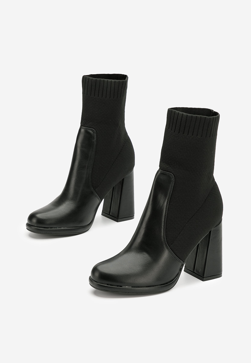 Bottines chaussettes noires Ventilla
