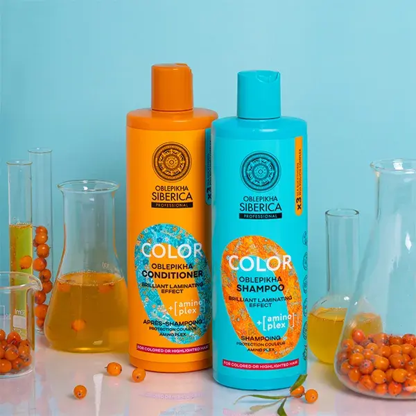 Natura Siberica Oblepikha O Shampoing Color à l'argousier cheveux colorés et méchés 400ml