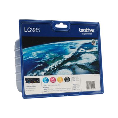 Brother LC985 - Pack de 4 - noir, cyan, magenta, jaune - cartouche d'encre originale
