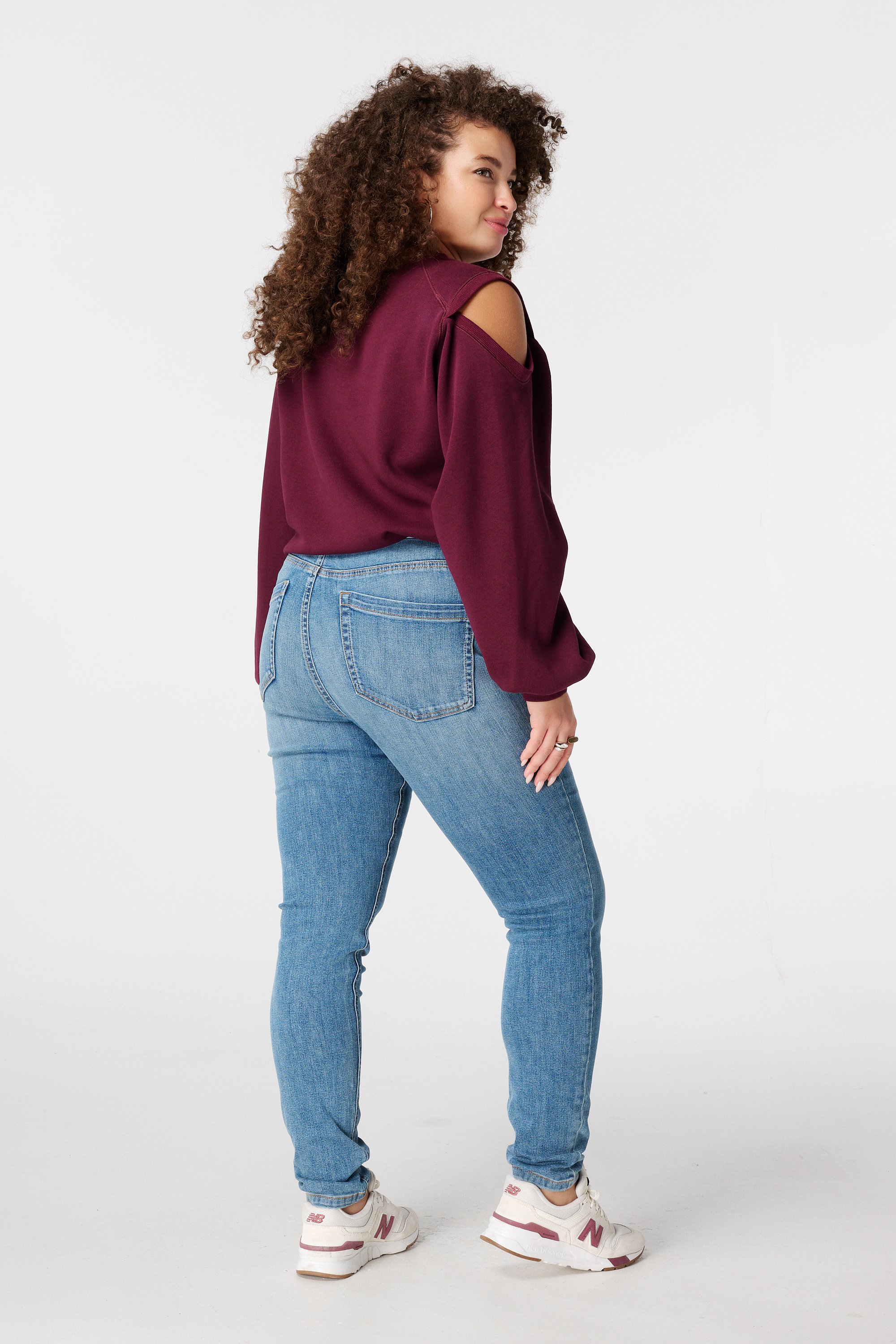 Slim leg jeans IRIS met stretch Stonewash Denim