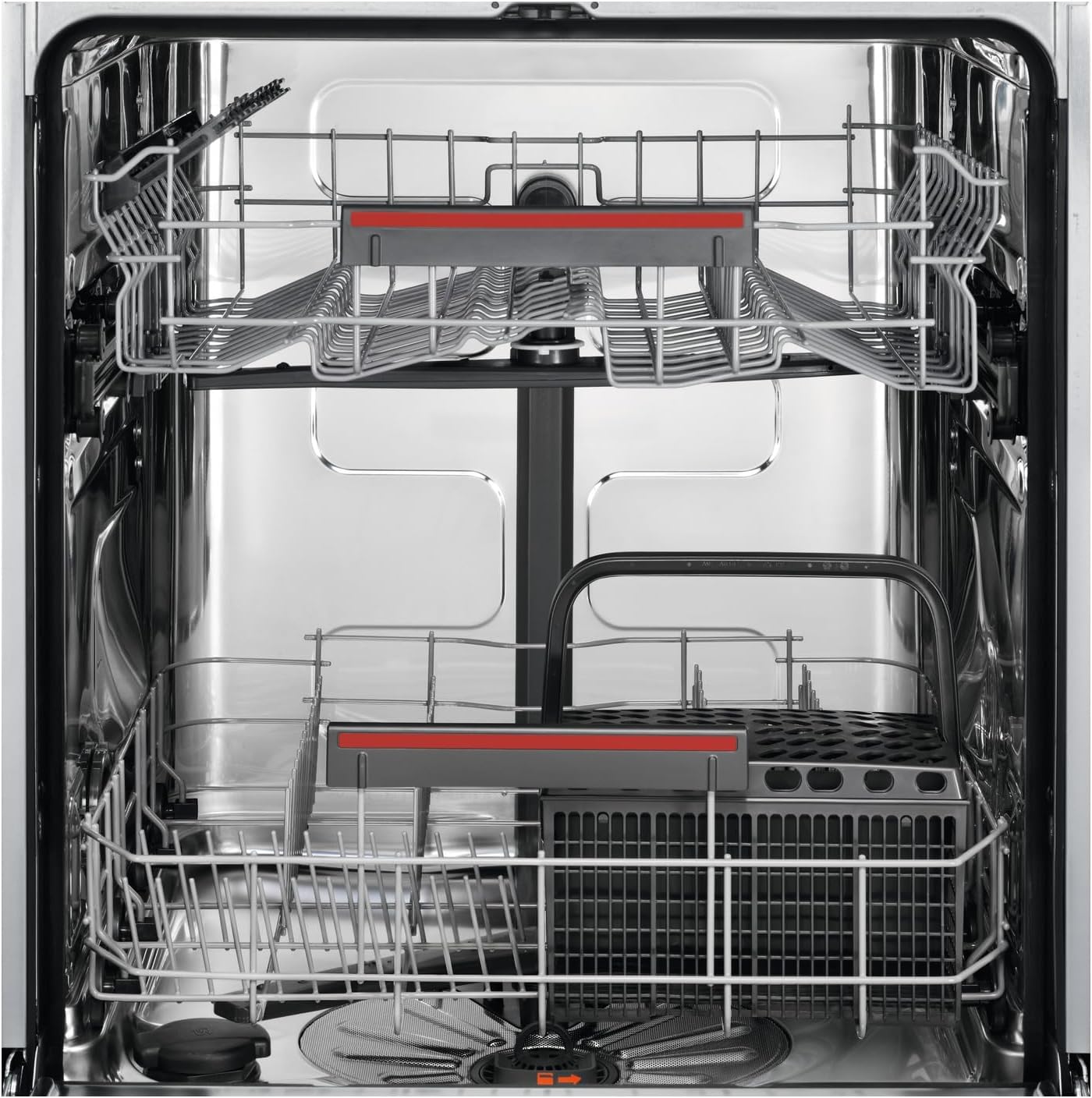 AEG FSE53617Z Vollintegrierter-Geschirrspüler/Serie 6000 mit SatelliteClean® / 60cm / AirDry - perfekte Trocknungsergebnisse/D/Besteckkorb/QuickSelect Display/Startzeitvorwahl/Wasserstopp