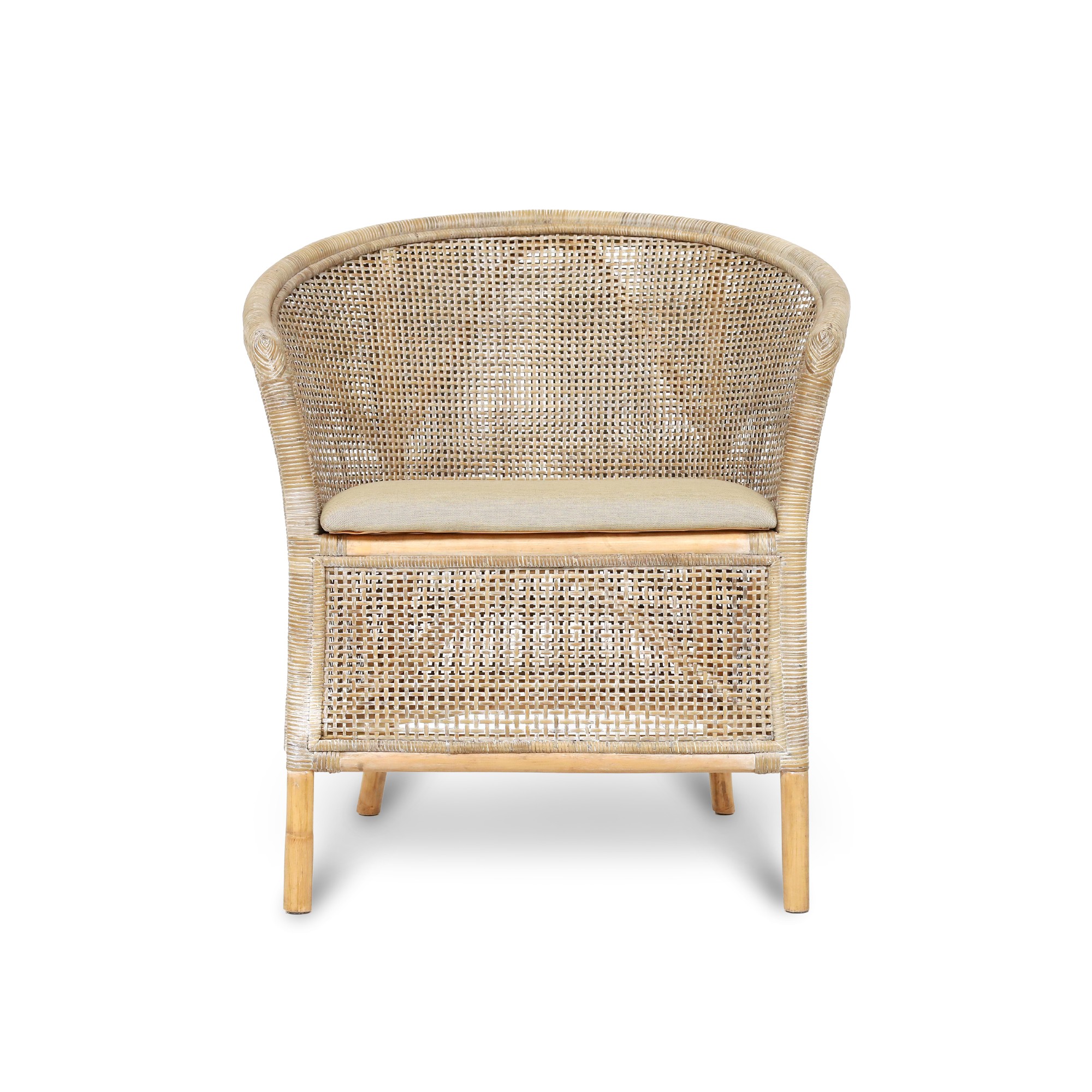 Armsessel 'Cavrille', Rattan, B 69 cm, H 83 cm, L 60 cm von fischer's lagerhaus