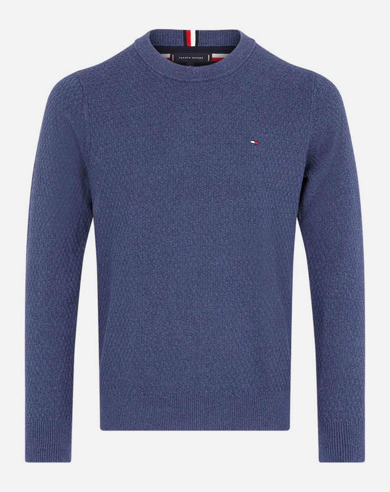 Tommy Hilfiger Pull Cross Structure bleu vintage