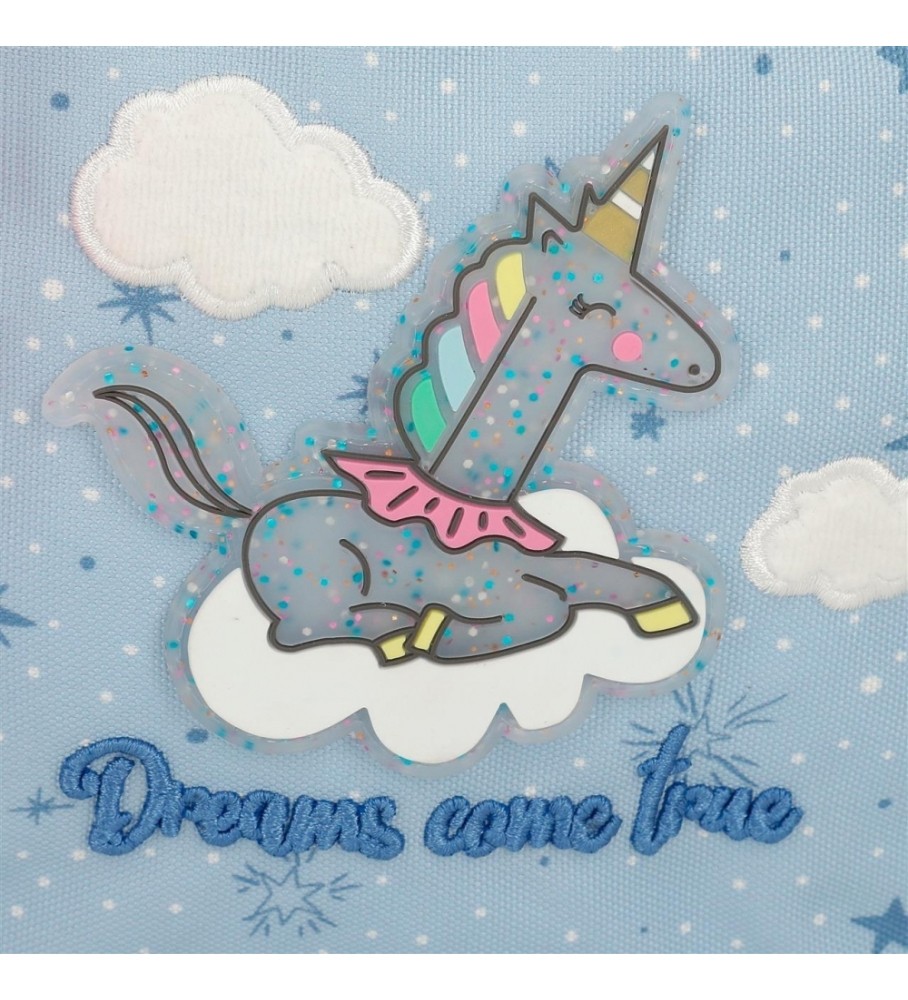 Enso Mochila EnsoDreams come true doble compartimento con carro azul, rosa