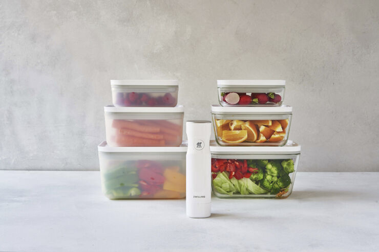 Zwilling Fresh & Save Vakuum beholder i glas str L Transparent & hvid