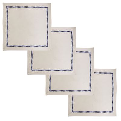 Nappe coton lavé motif feuillage