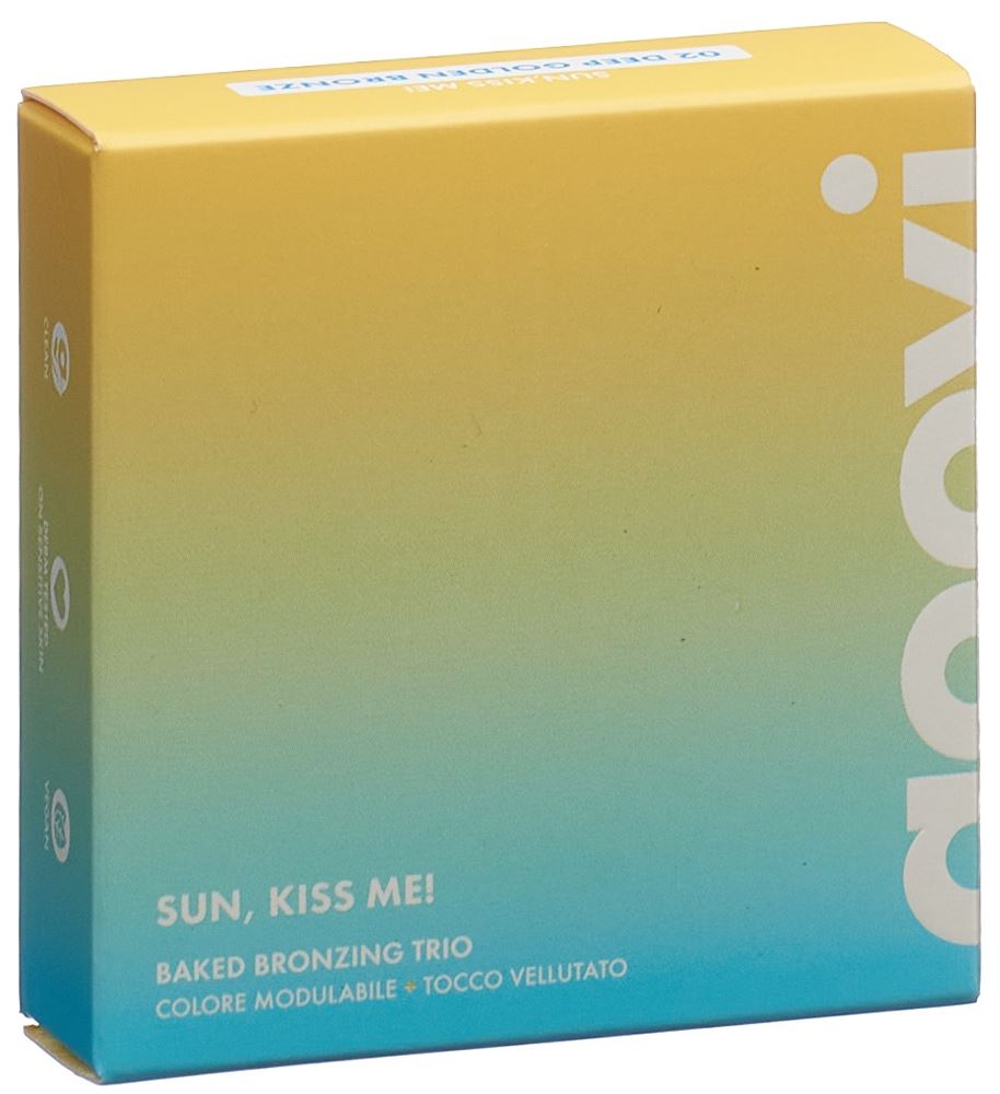 Goovi SUN KISS ME Bronzer Trio Puder Pdr 02 Deep Golden Bronzen 6 g