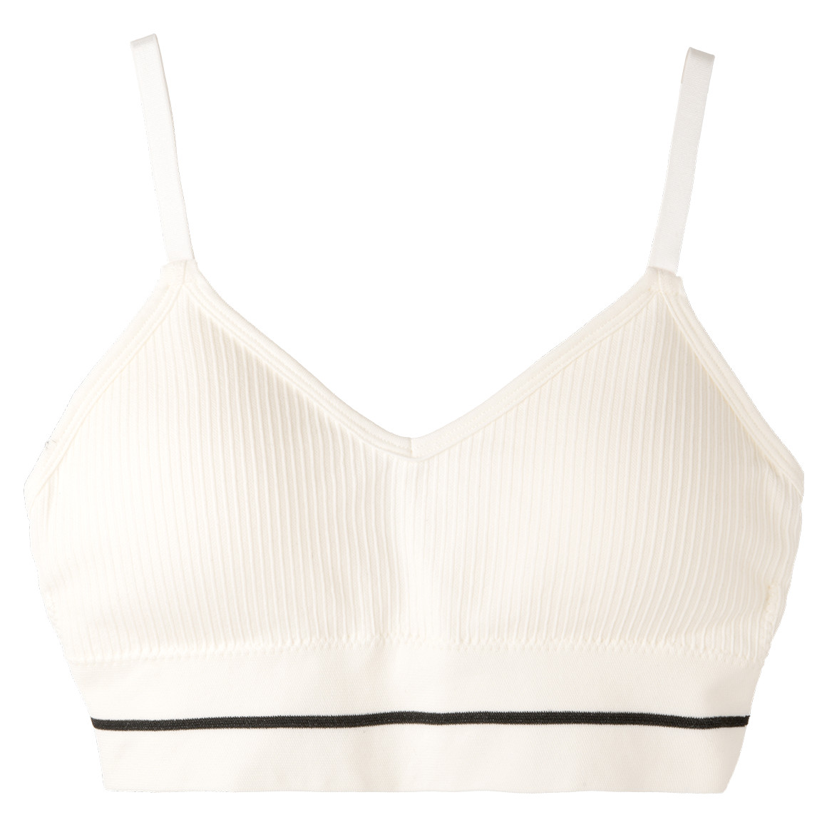 Gina Benotti Damen Seamless-Bustier mit Rippstruktur weiss