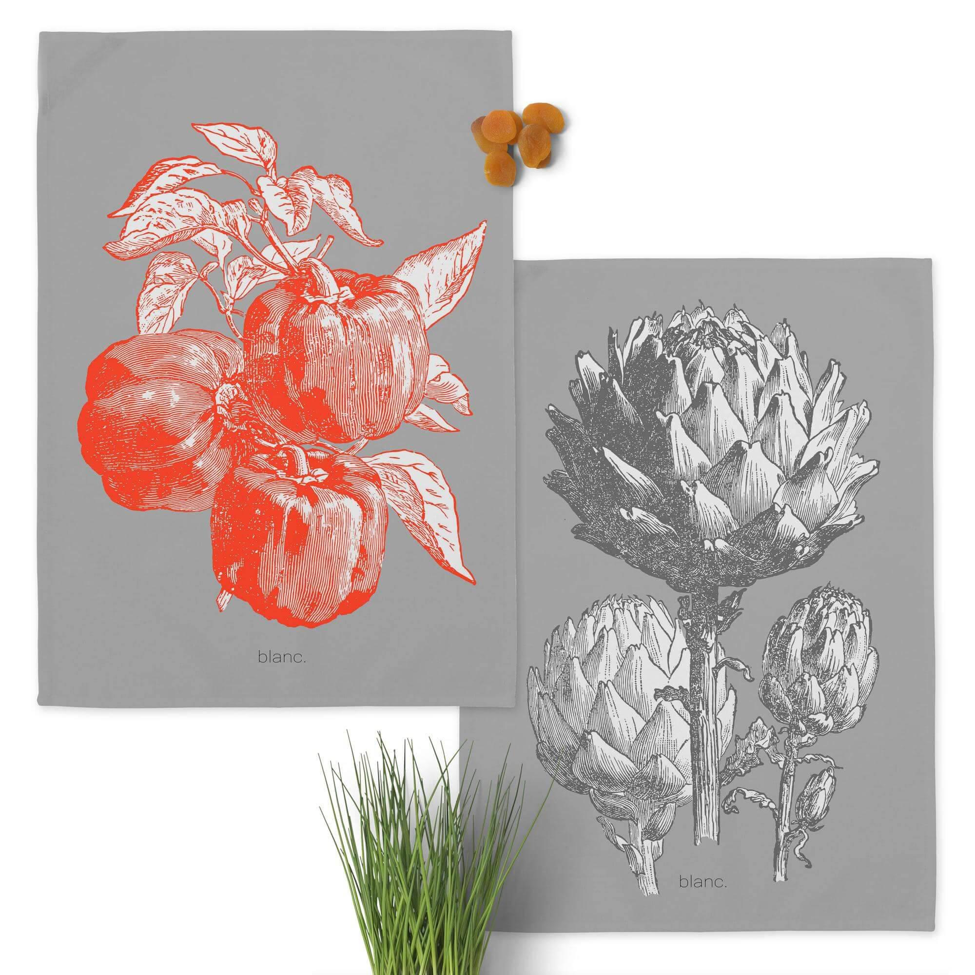 Blanc Set van 2 theedoeken Artichoke