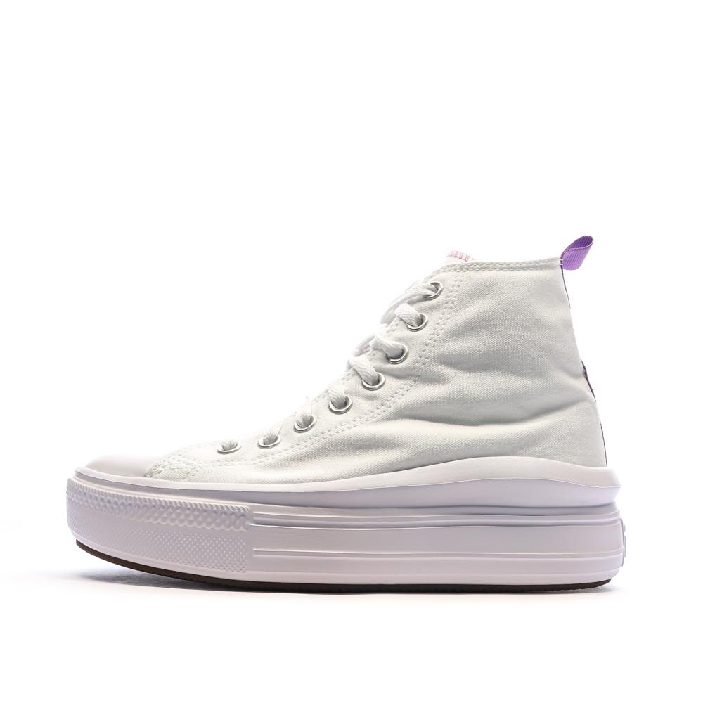 Converse Baskets Blanches/Violettes Femme Converse All Star Move