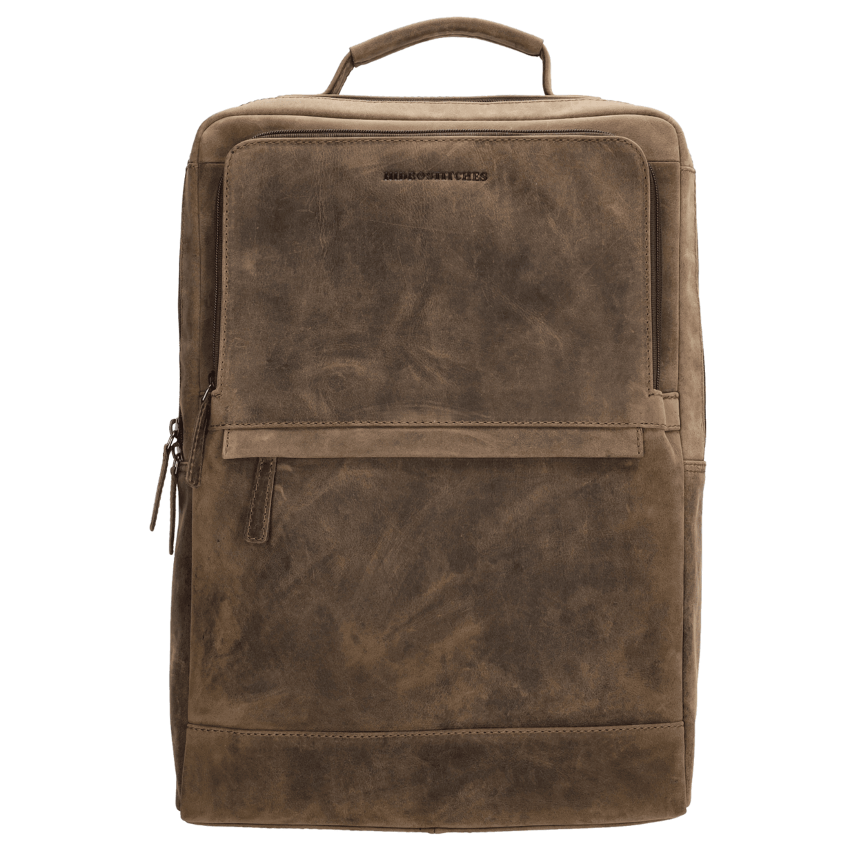 Hide & Stitches Idaho Rugzak Vierkant 15,6 inch Donkergroen
