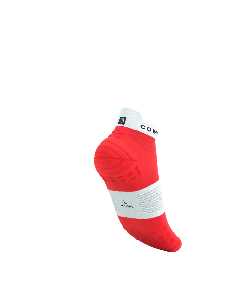 Compressport Pro Racing v4.0 Run Low Compressiesokken Fluo Rood/Wit