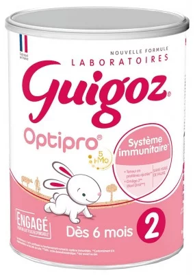 Lait en Poudre Optipro Guigoz - 2ème âge dès 6 mois - 780g