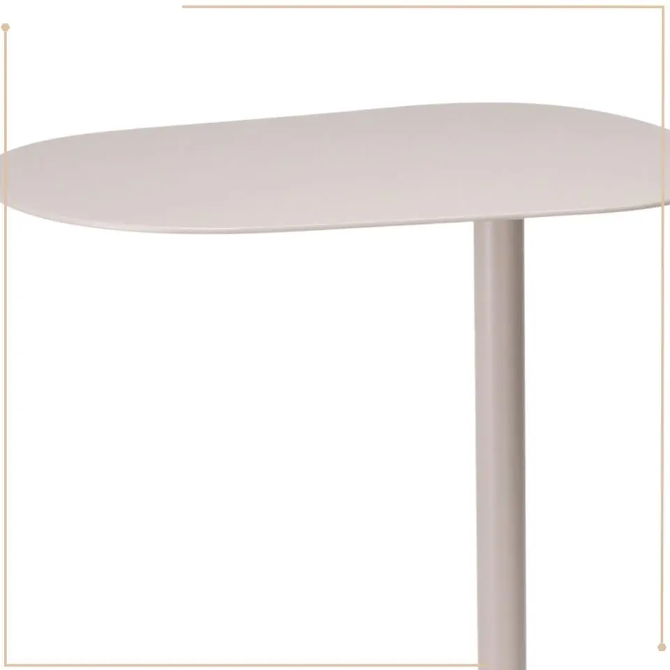 MISOU Organische Bijzettafel op Voet - Beige