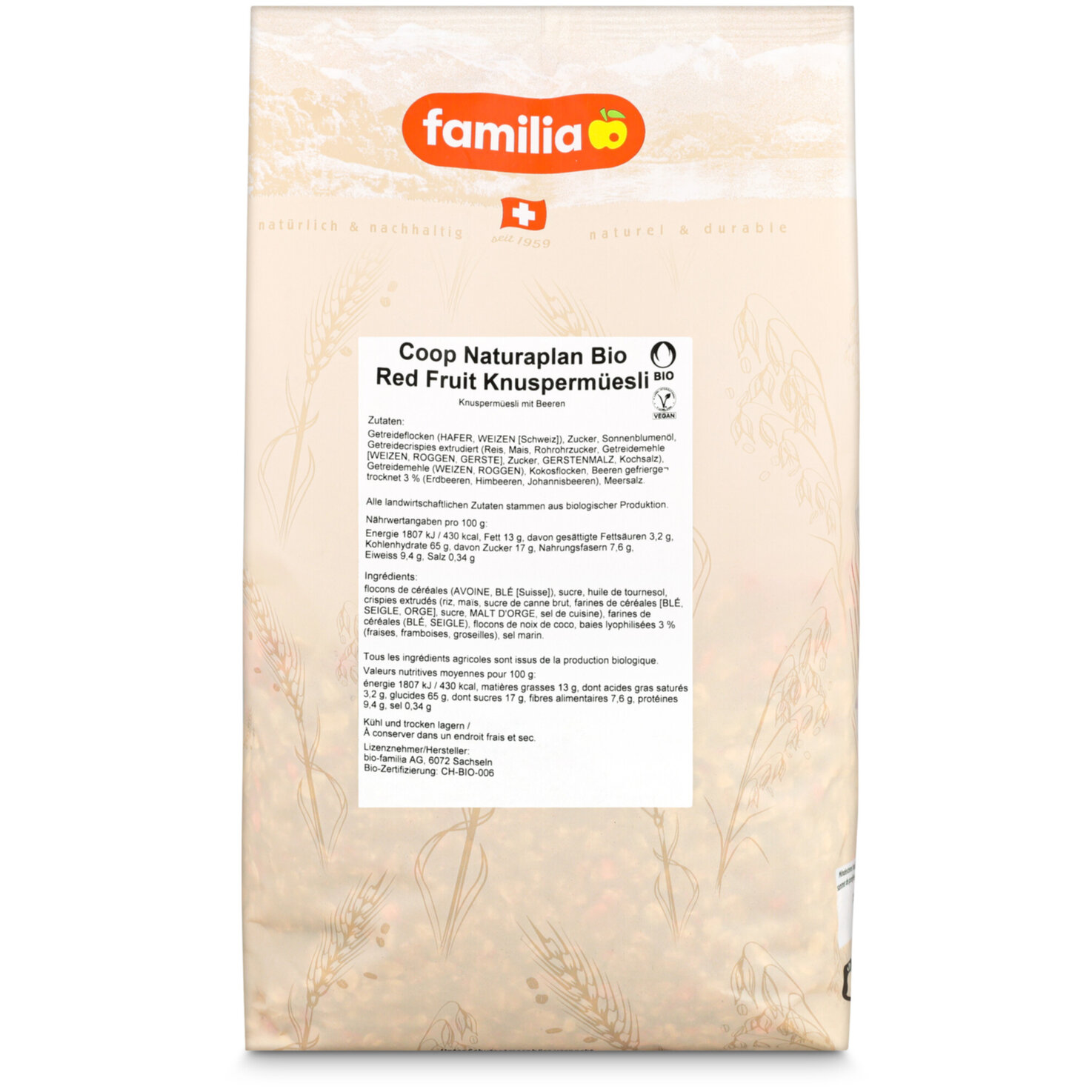 Naturaplan Bio Red Fruit Knuspermüesli