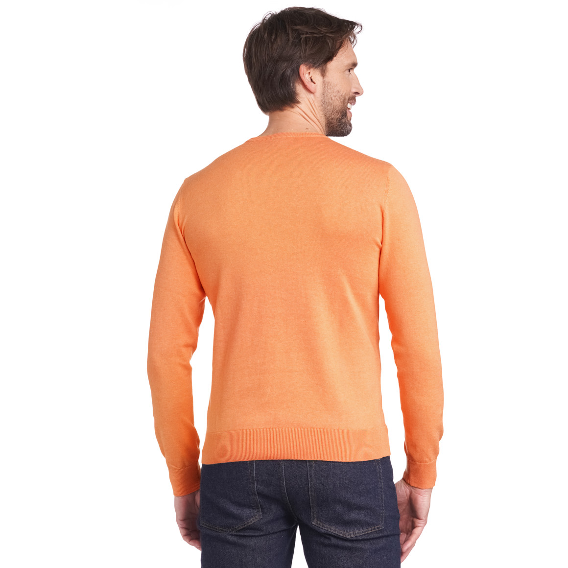 VanVaan Herren Pullover in Unifarben orange