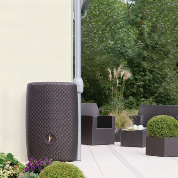 Garantia Regenton Sunda wicker bruin kunststof 300 L