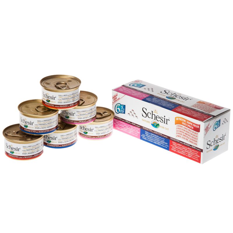 Lot mixte Schesir natural, riz 6 x 85 g