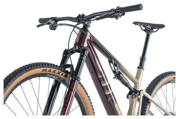 VTT Électrique Tout-Suspendu BMC Fourstroke AMP LT Two Sram GX/NX Eagle 12V 360 Wh 29'' Bordeaux Beige Sand 2024