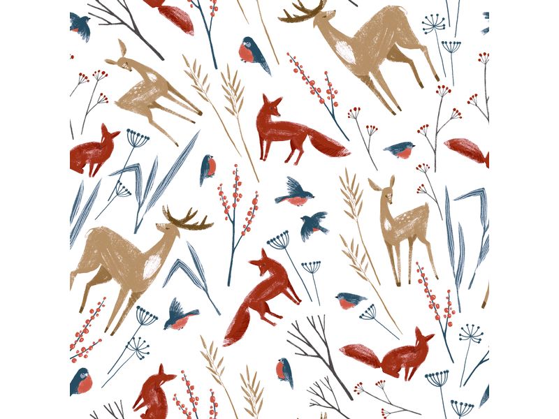 Paper   Design Servietten Herbst Tiere 33 cm x 33 cm, 20 St Papierservietten