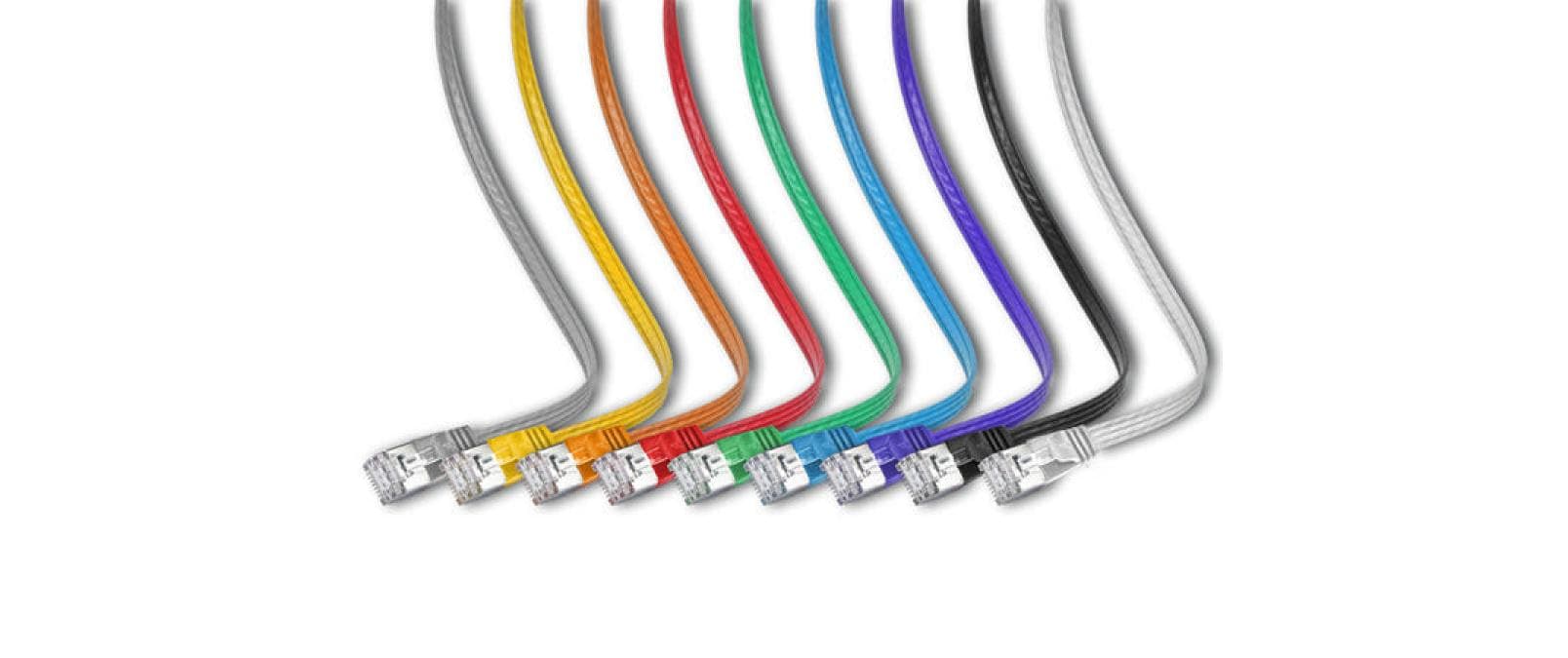 Slimpatchkabel RJ-45 - RJ-45, Cat 6, STP, 1.5 m, GrünGeschirmtes Twisted-Pair-Kabel (STP) mit Klinkenschutz
