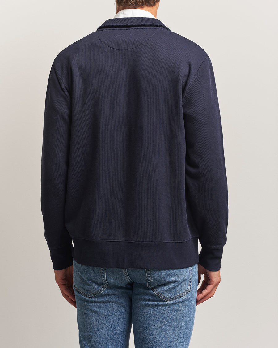 GANT Sacker Rib Full Zip Evening Blue
