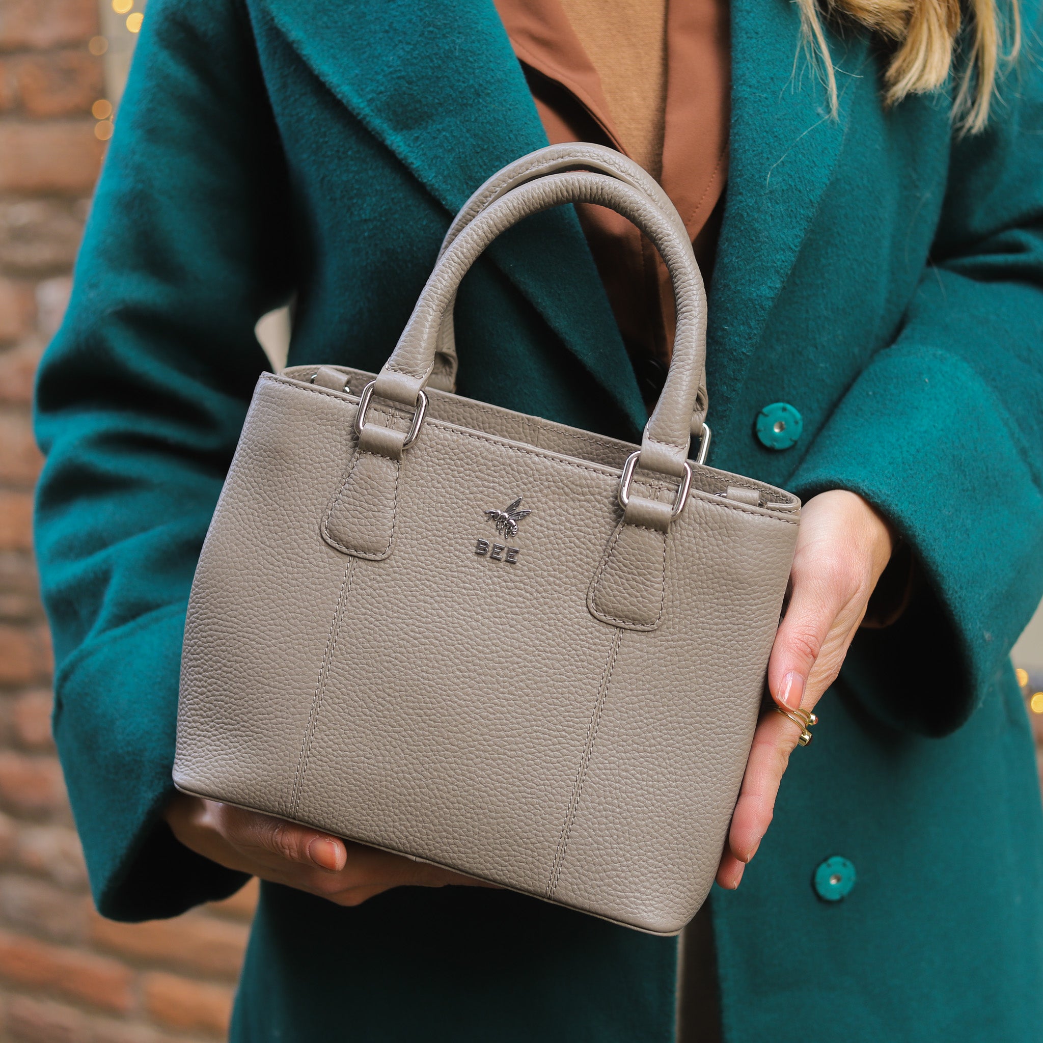 Hand-/schoudertasje 'Kate' Silver Mink Silver Mink