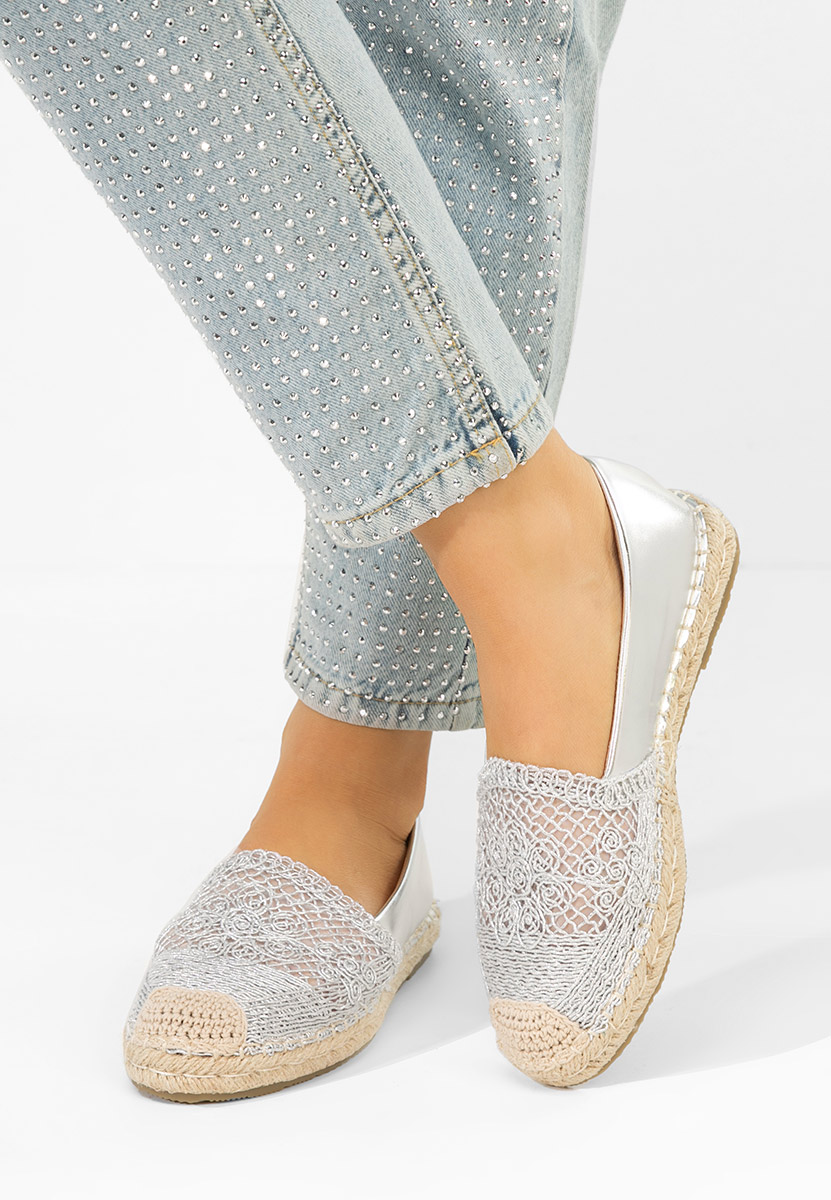 Espadrilles femme argent Thaisa