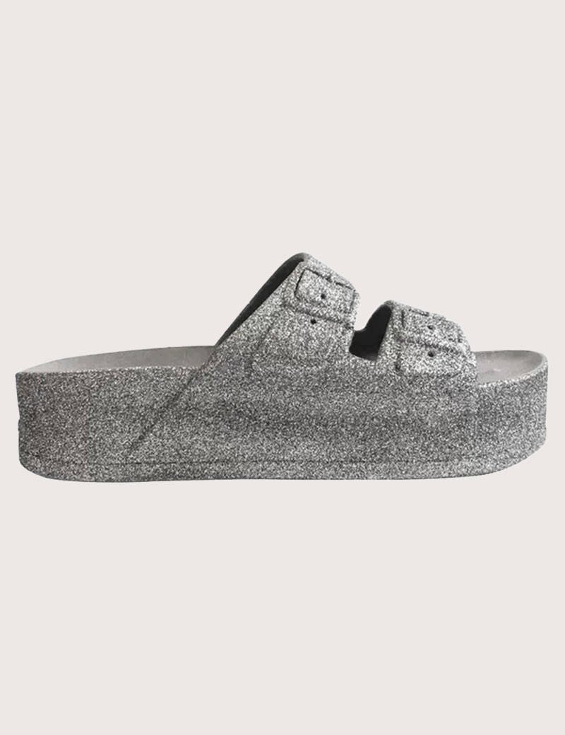 CACATOES SANDALES COMPENSÉES FEMME CAIPIRINHA GLITTER GRIS