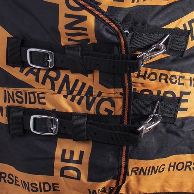 Deken Epplejeck EJWarning Horse 0gr Zwart-oranje