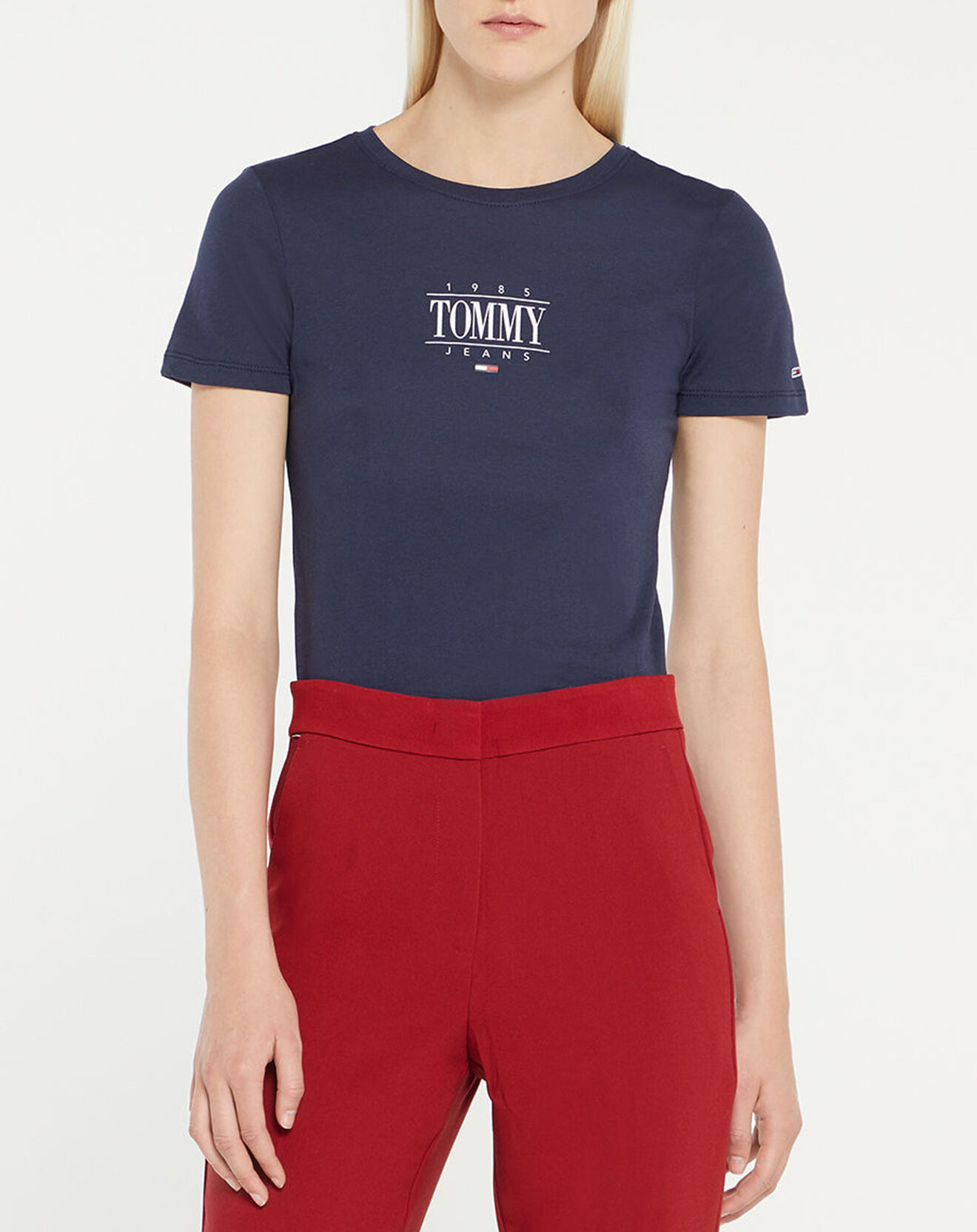 Tommy Jeans T-Shirt Essential Logo bleu marine