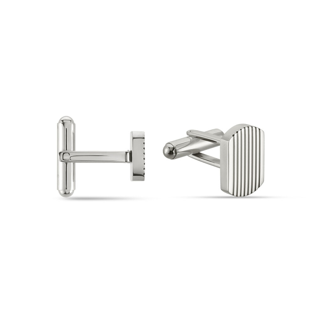 Boutons De Manchette Acier Blanc Gregory
