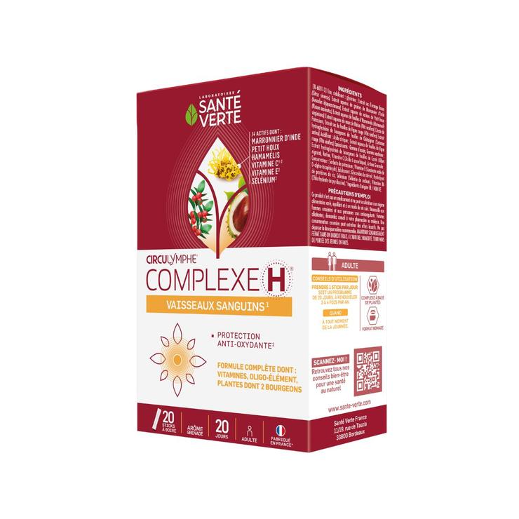 Circulymphe Complexe H vaisseaux sanguins 20 sticks