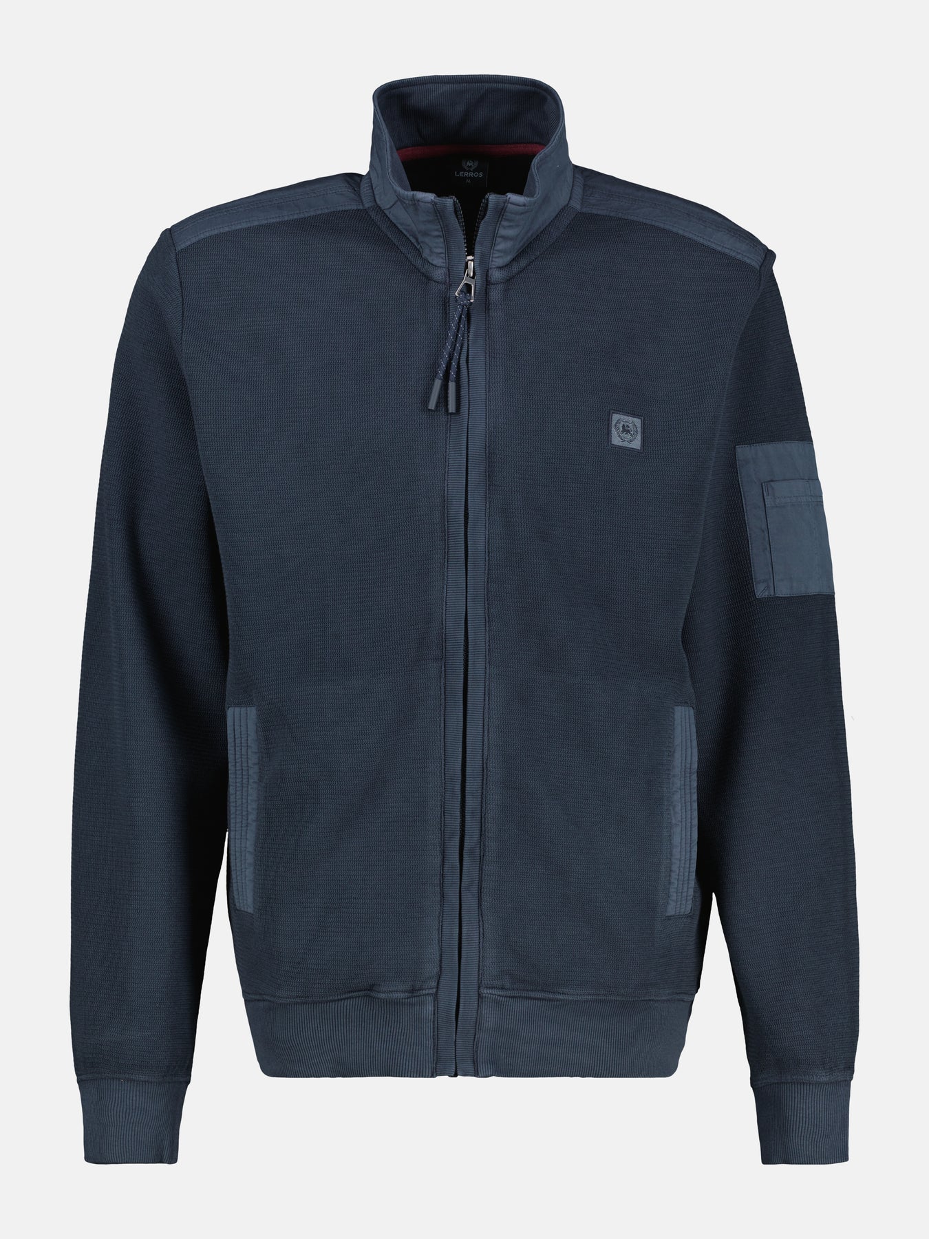 Sweatjacke in Zig-Zag-Struktur