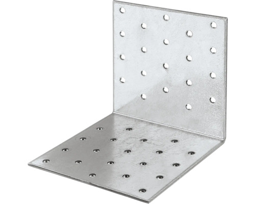 Geperforeerde hoekbeugel 100 x 100 x 100 mm, sendzimir verzinkt, 1 stuk