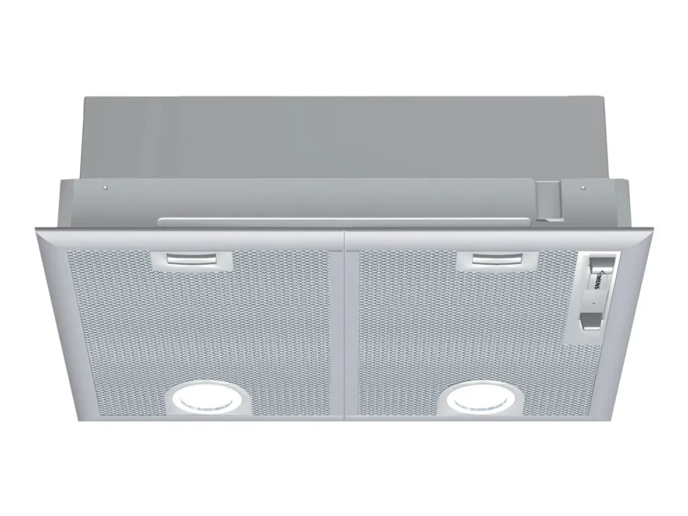 Siemens iQ300 LB55565 - Hætte - tag - Niche - bredde: 50 cm - dybde: 35 cm - udtrækning og recirkulation (-) - med intern motor - metalsølv