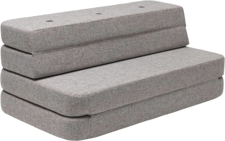 by KlipKlap KK 3 fold sofa Grå m. grå knap