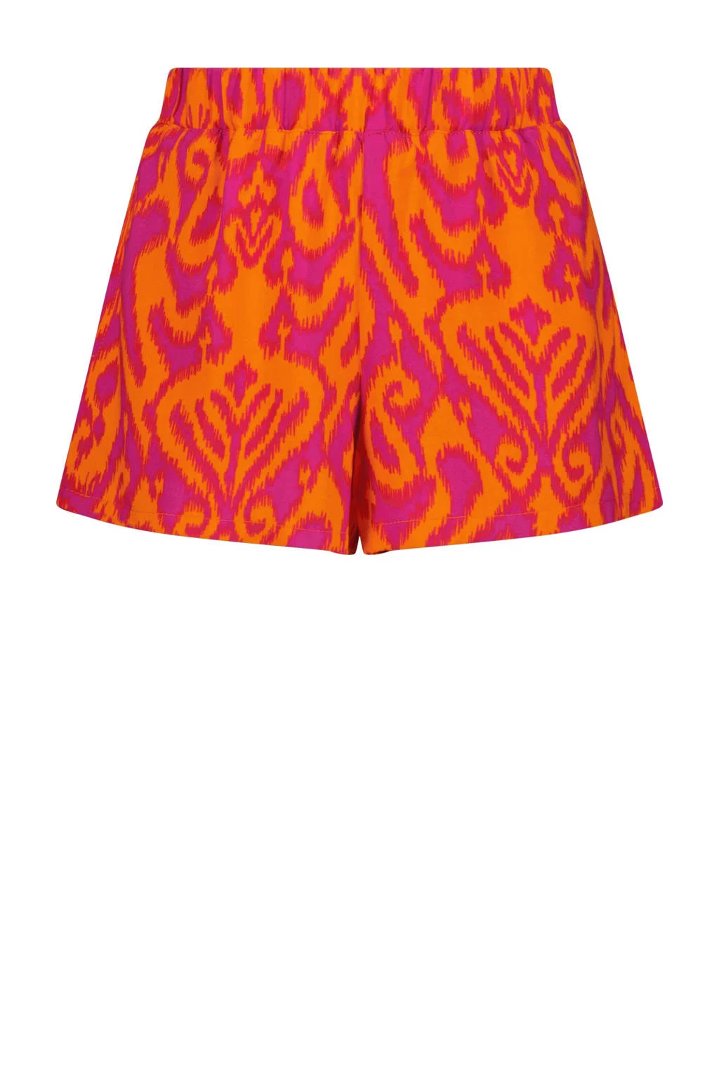 Raizzed regular fit casual short Natas met all over print fuchsia/oranje