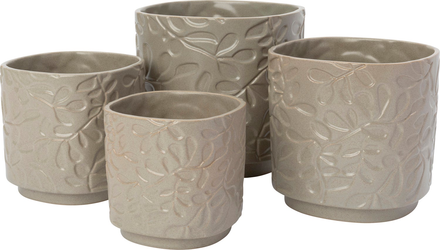 Intratuin bloempot Stevie taupe D 16 H 16 cm
