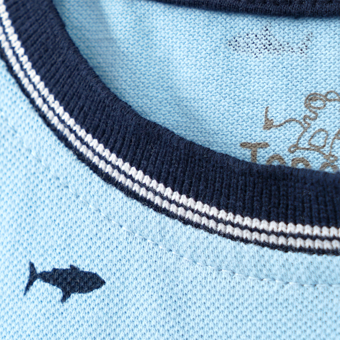 Topolino Jungen T-Shirt mit Hai-Allover hellblau / dunkelblau