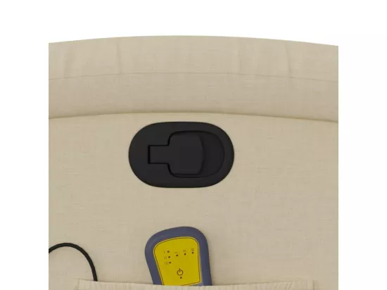 Fauteuil de massage inclinable Crème Tissu
