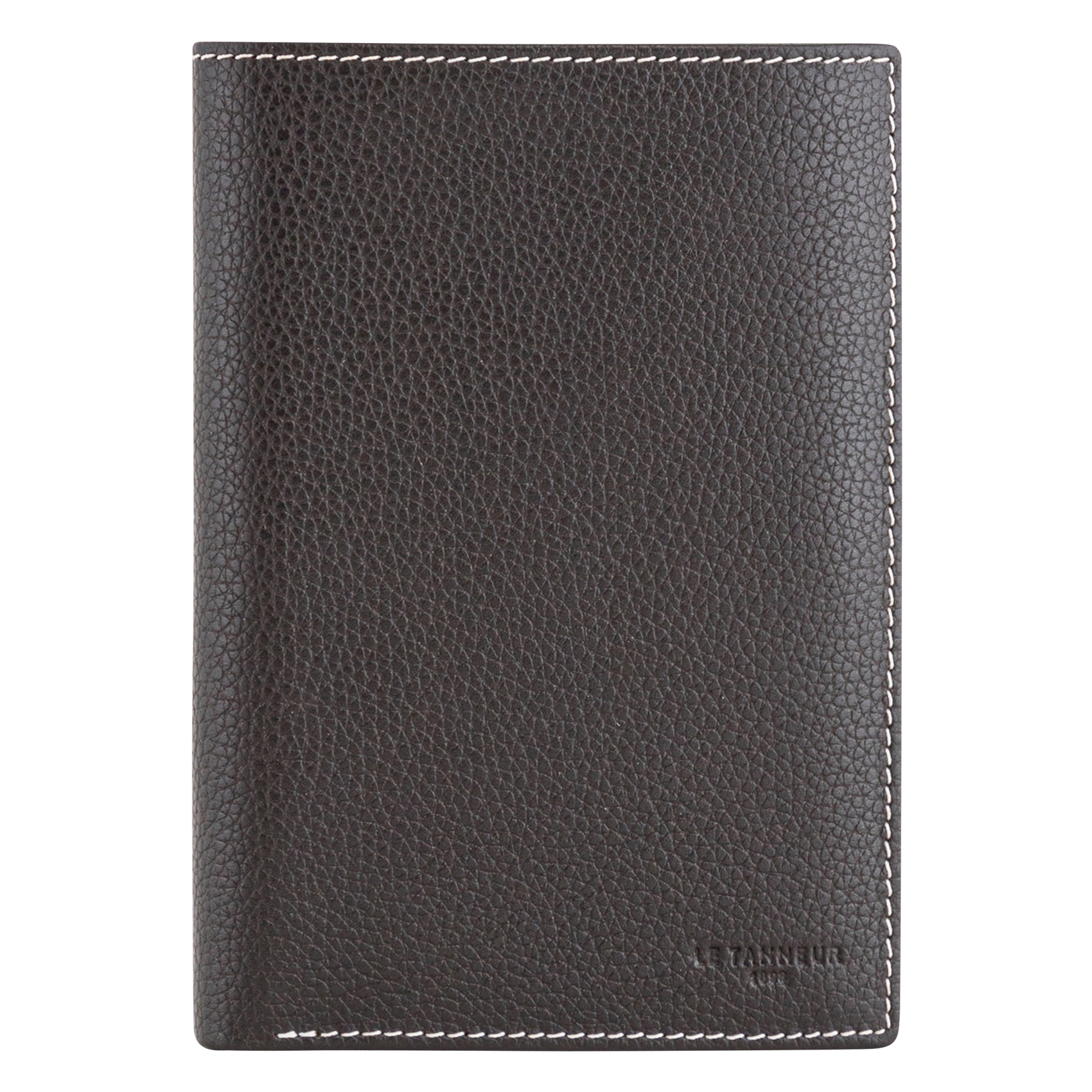 CHARLES - Portefeuille en cuir grainé | Marron