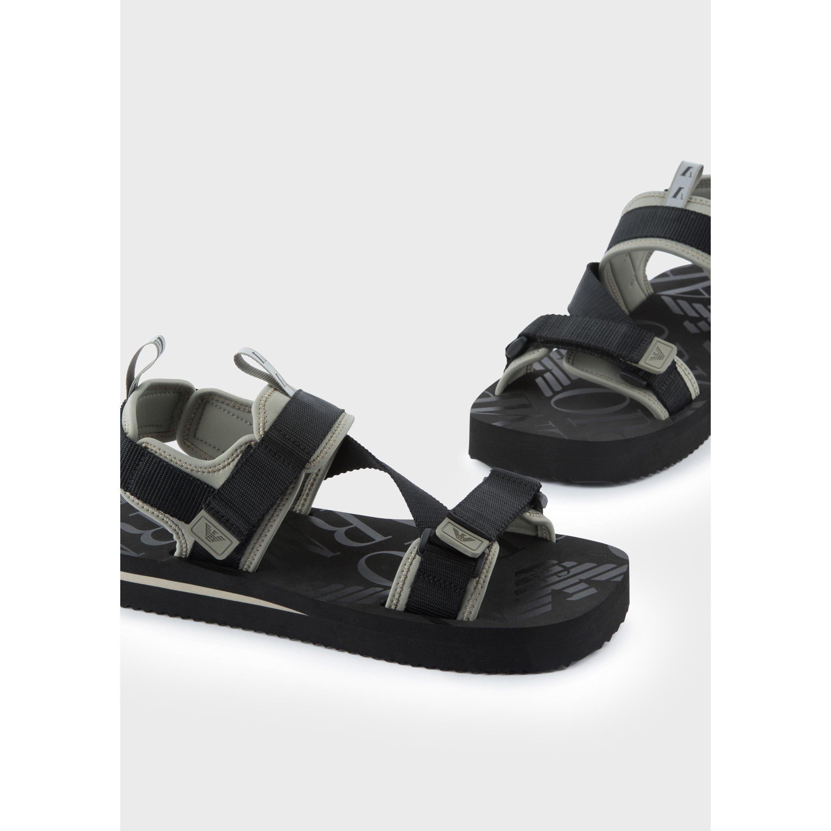 Emporio Armani Nylon Strappy Sandals