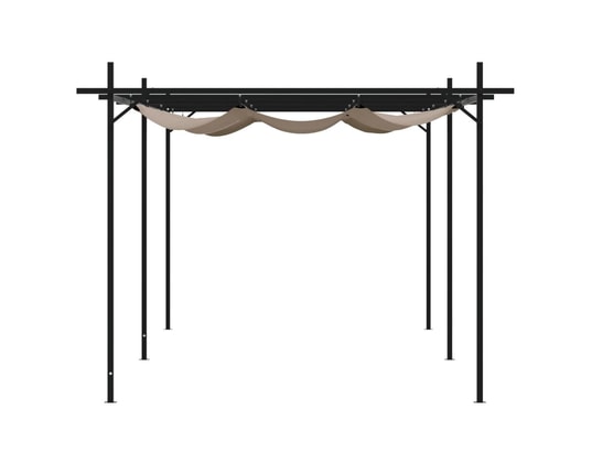 VIDAXL - Pergola avec toit rétractable taupe 589x292x230 cm