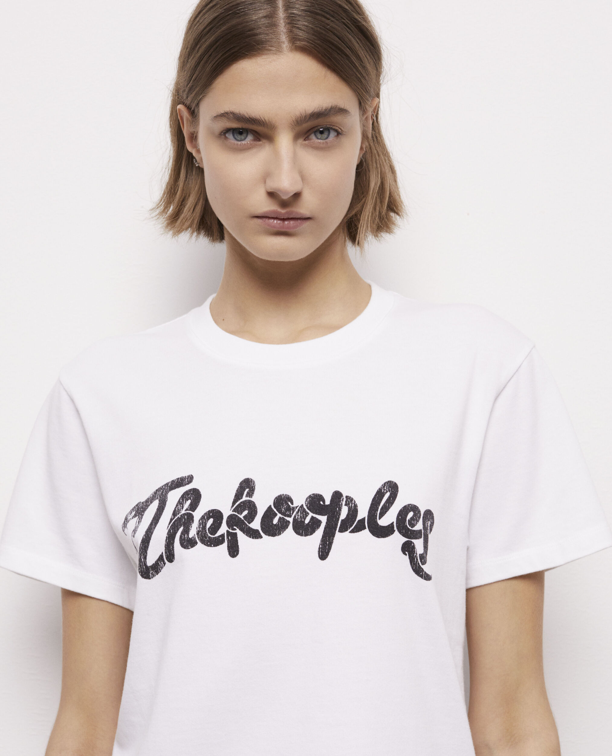 T-shirt blanc sérigraphié Snake logo